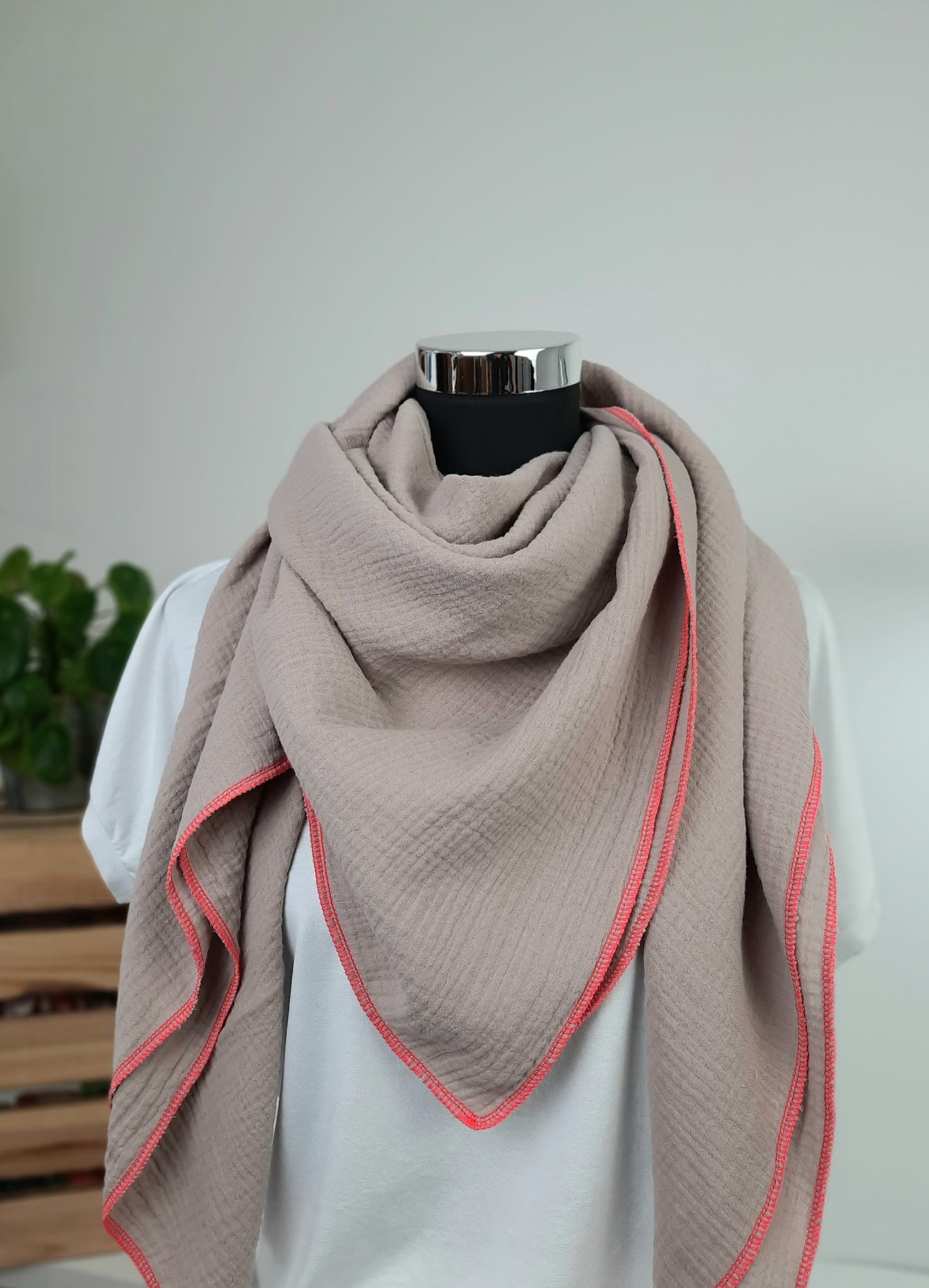 XXL Musselintuch beige