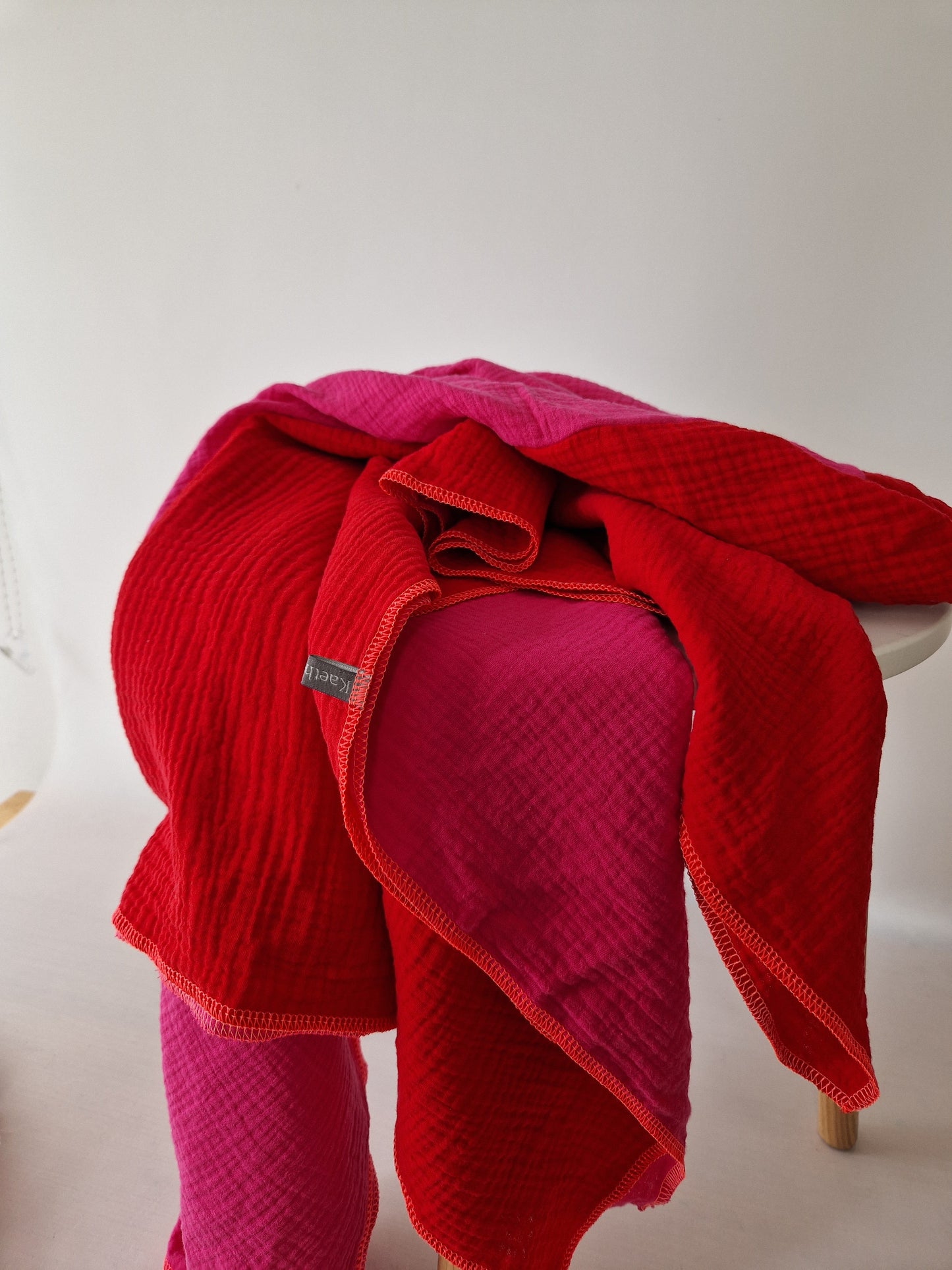 XXL Musselintuch rot pink