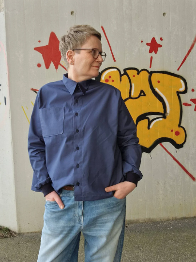 Pure Solids Art Gallery Baumwollstoff Popeline night blue Patchwork