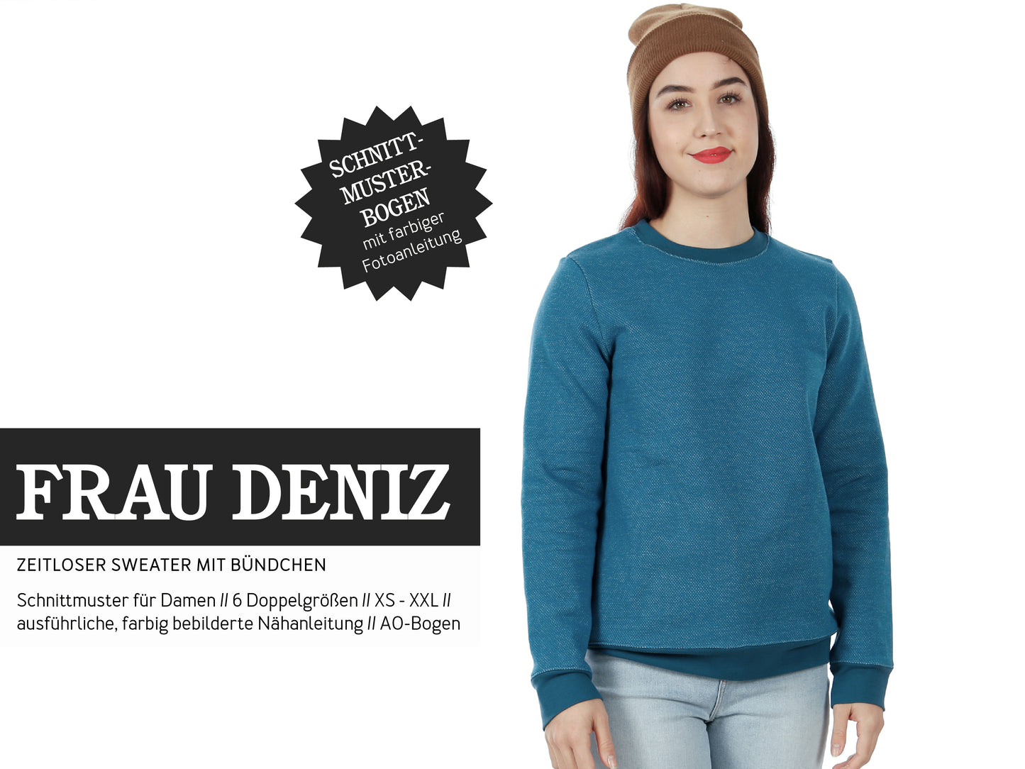 Studio Schnittreif Sweater FRAU DENIZ Papierschnittmuster