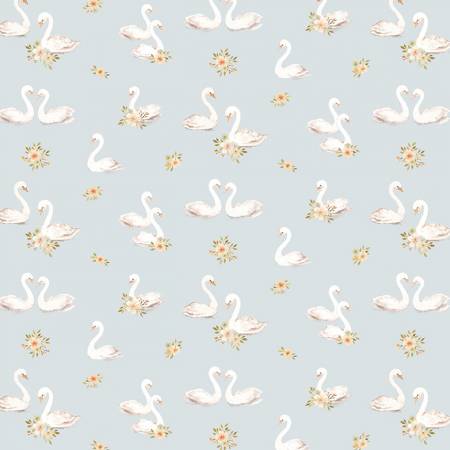 Schwanen Baumwoll Stoffe Patchwork Dear Stella Design