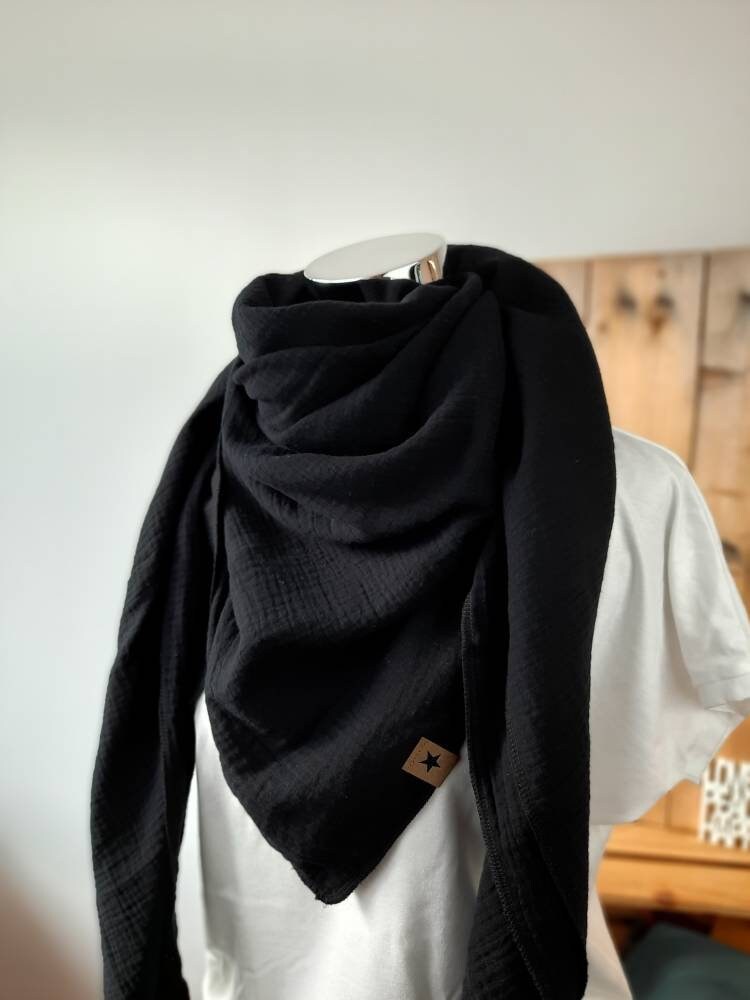 XXL Musselintuch schwarz