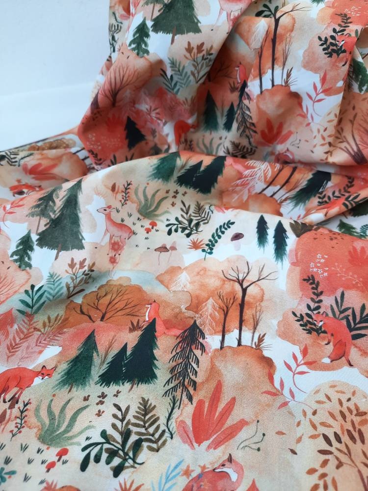 POPELIN AUTUMN FOREST Katia Fabrics Baumwollwebware