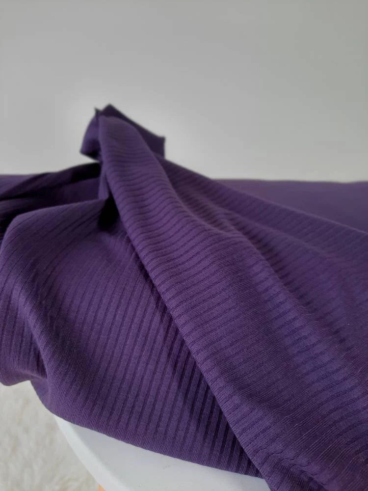 Derby Ribbed Tencel Jersey Meet Milk Purple Night