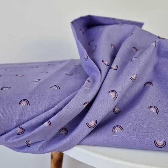 Baumwollstoff Cotton and Steel Always look for Rainbows Patchwork Kinder Stoffe