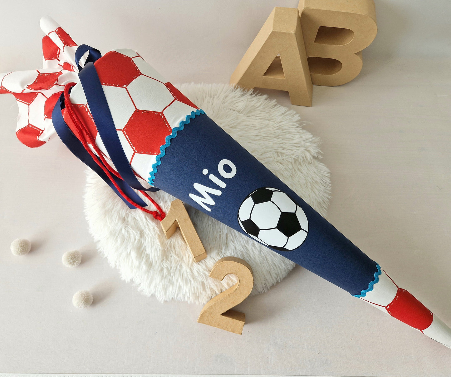 Fußballschultüte rot blau