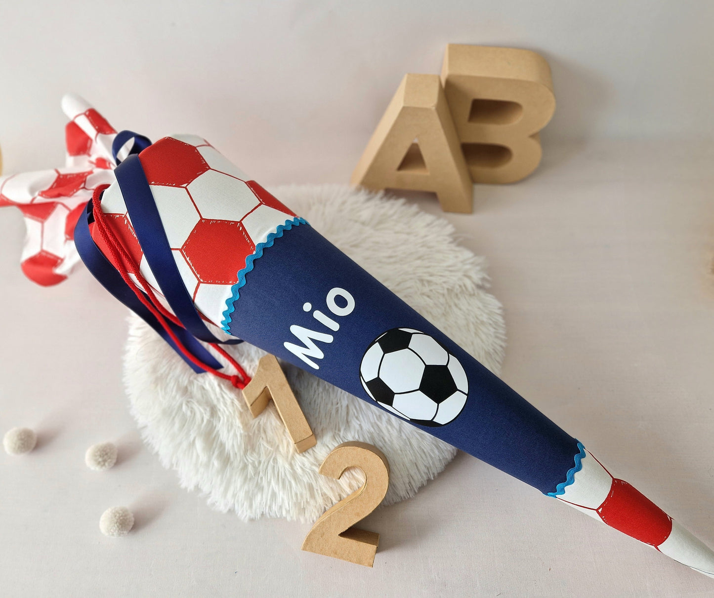 Fußballschultüte rot blau