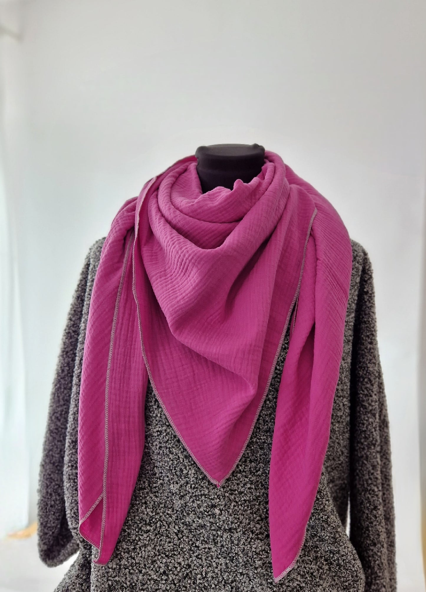 XXL Musselintuch fuchsia