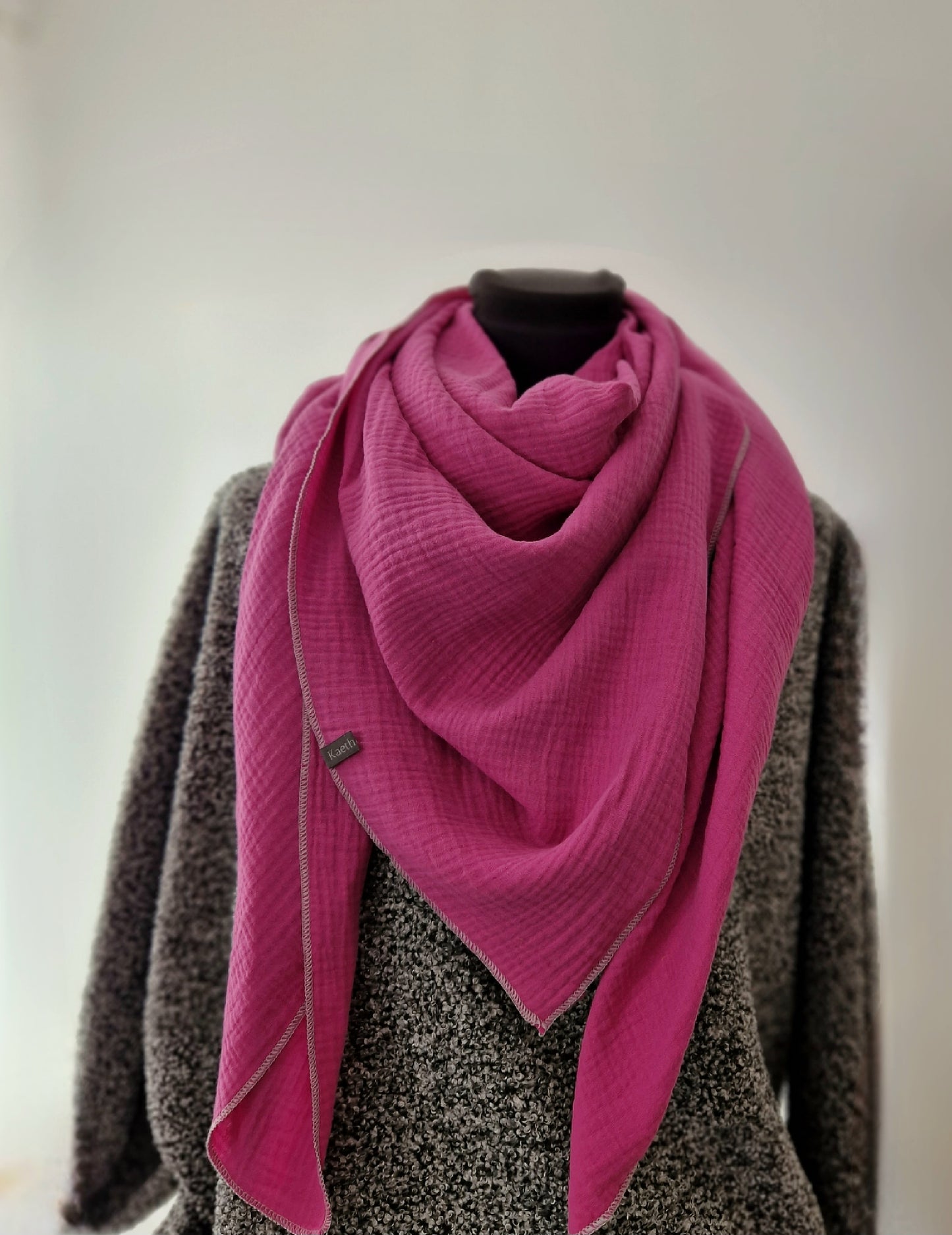 XXL Musselintuch fuchsia