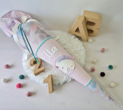 Einhorn Schultüte in Pastellfarben Zuckertüte