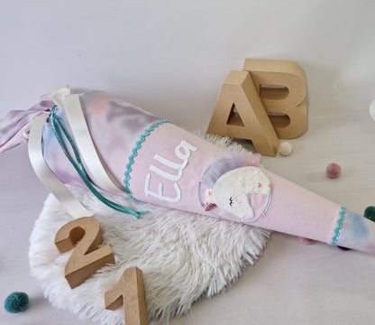 Einhorn Schultüte in Pastellfarben Zuckertüte