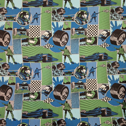 Baumwollstoff Race Formel 1 Patchwork