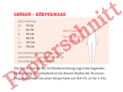 Studio Schnittreif Raglanpullover Frau Caja Papierschnittmuster