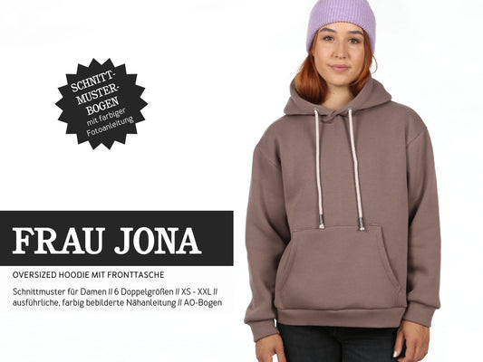 Studio Schnittreif Hoodie Frau Jona Papierschnittmuster