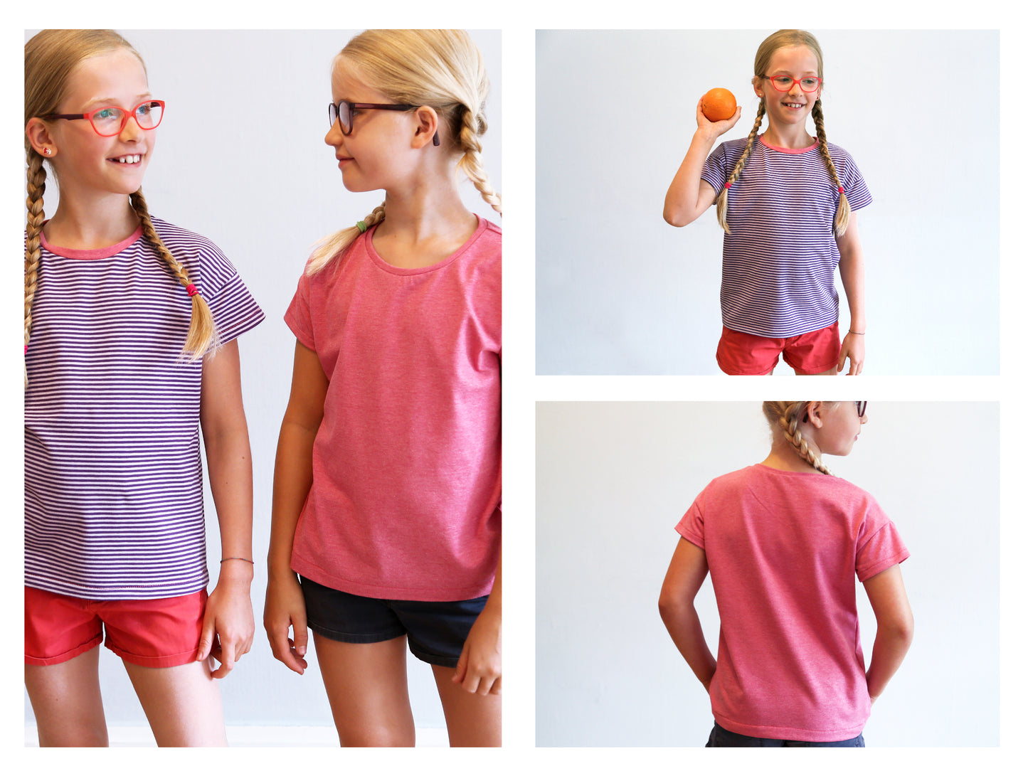 Tina Studio Schnittreif Basic Kinder T Shirt Papierschnittmuster