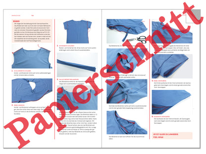 Tina Studio Schnittreif Basic Kinder T Shirt Papierschnittmuster