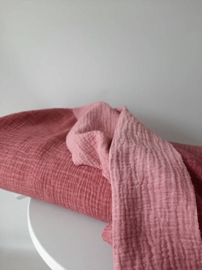 Musselin Double Gauze  Double face old rose