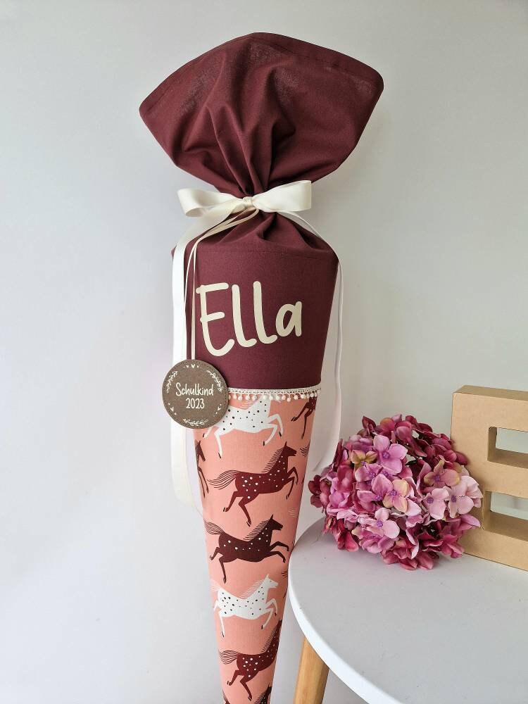 Pferde Schultüte Pony Glück