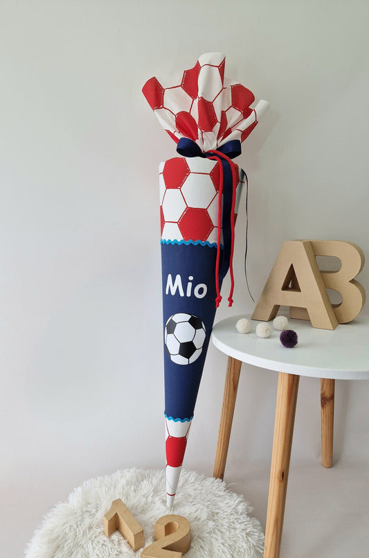 Fußballschultüte rot blau