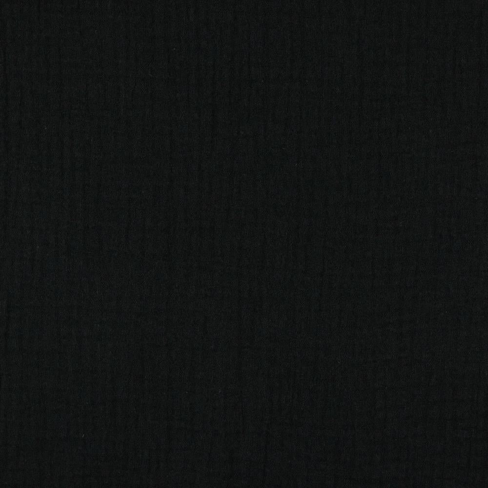 Musselin Double Gauze schwarz